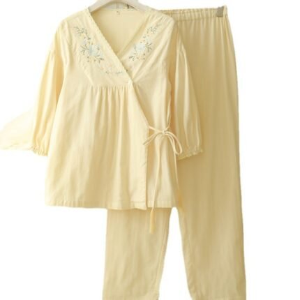 Pajamas for women summer three quarter sleeve trousers